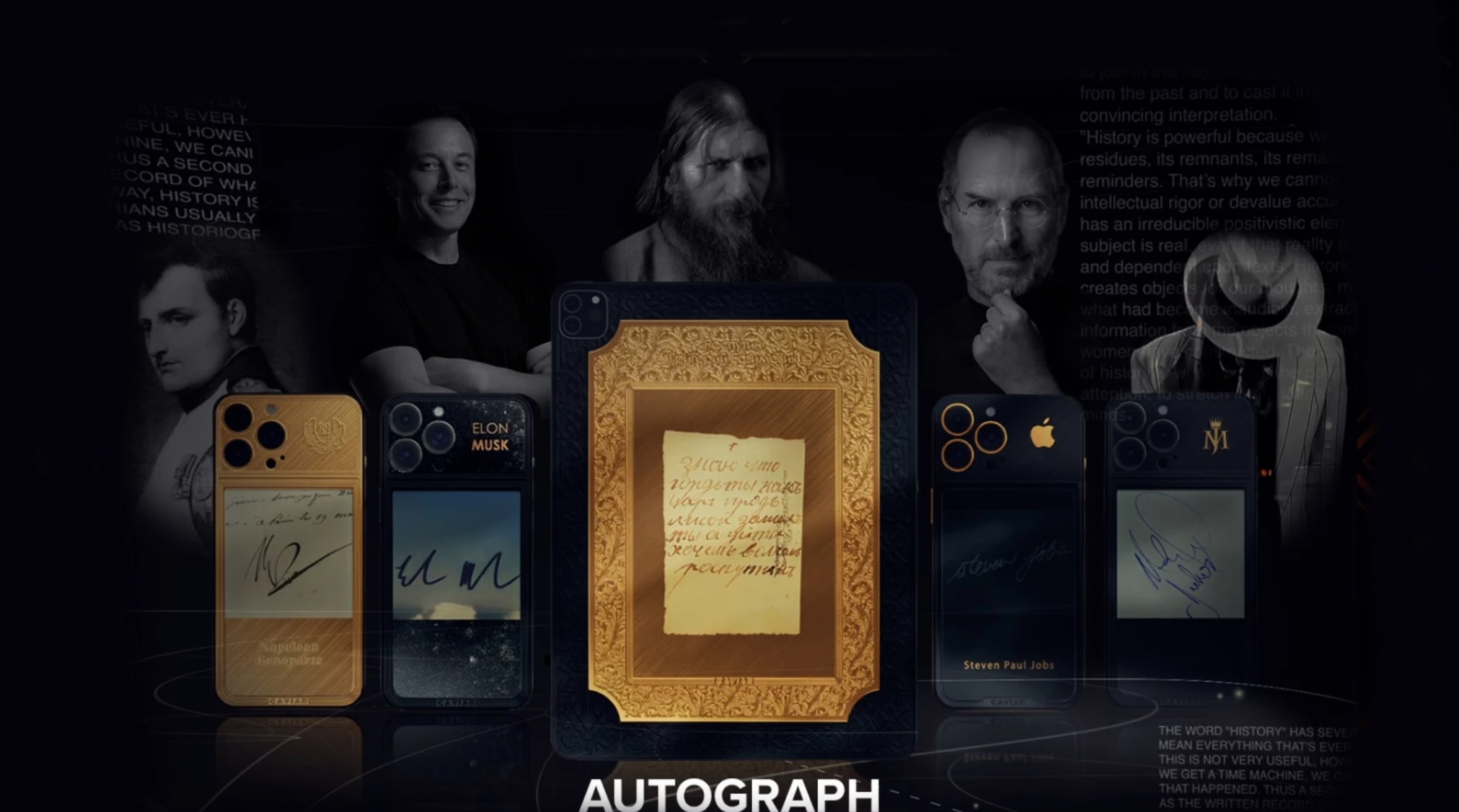 iPhone 13 Pro, în ediție limitată, cu autografele lui Steve Jobs, Michael Jackson sau Elon Musk