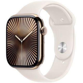 Apple, Watch Series 10 2024, GPS + Cellular, Titanium 42mm, Gold Image