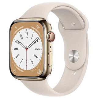 Apple, Watch Series 8 2022, GPS + Cellular, Stainless Steel 45mm, Gold Image