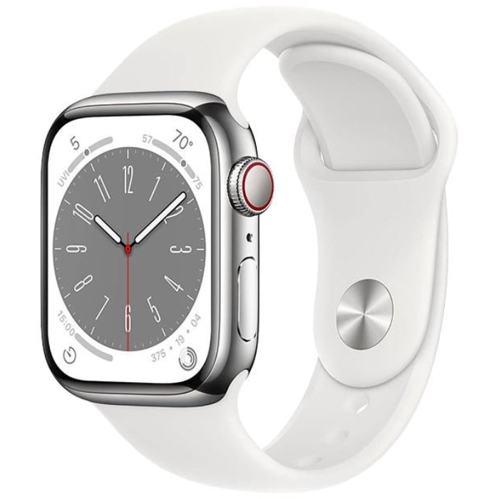 Apple Watch Series 8 2022, GPS + Cellular, Stainless Steel 41mm N/A Silver Excelent
