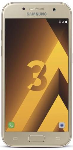 Telefon mobil Samsung Galaxy A3 (2017) Dual Sim, Gold, 16 GB,  Foarte Bun