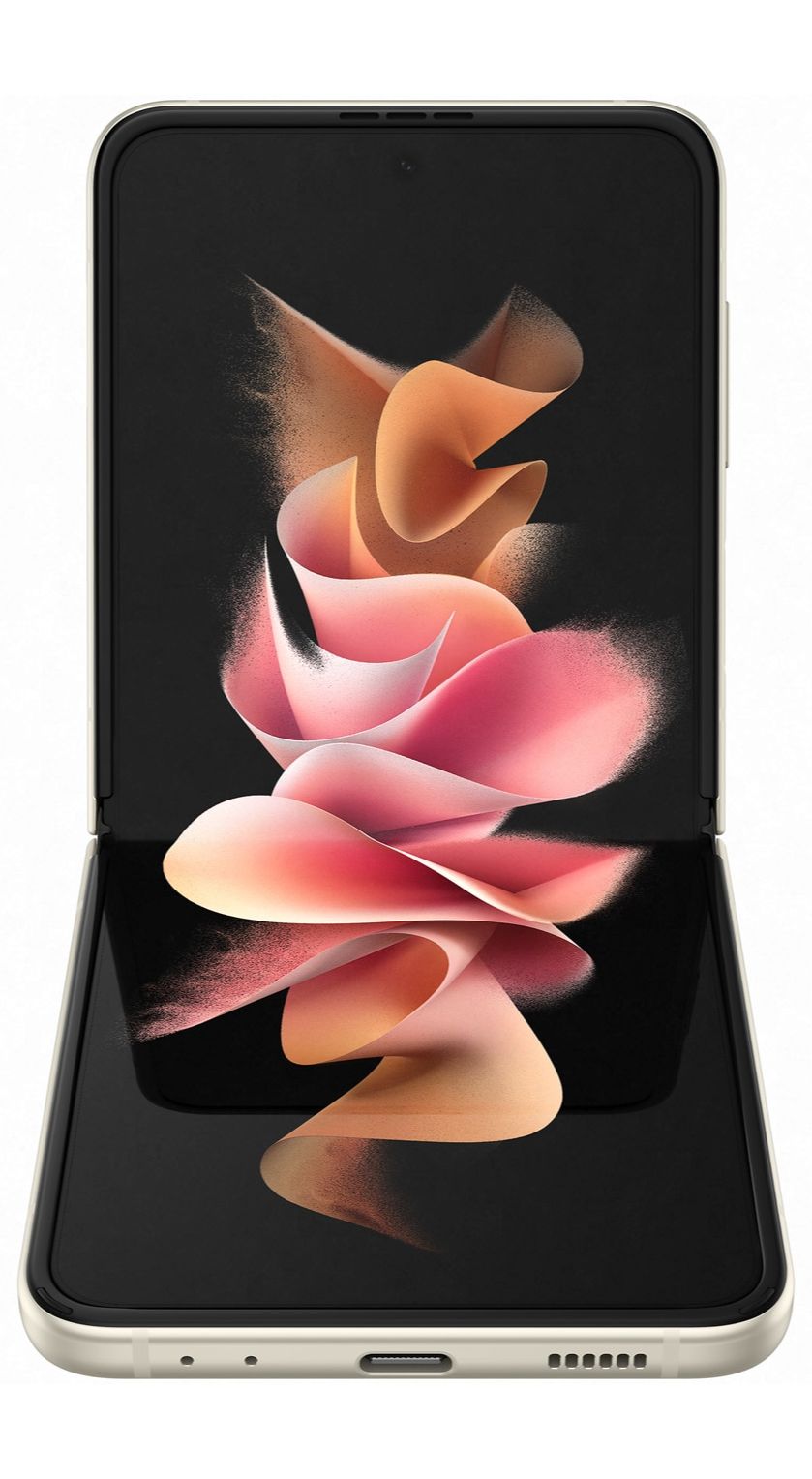 Telefon mobil Samsung Galaxy Z Flip3 5G, Cream, 256 GB,  Foarte Bun