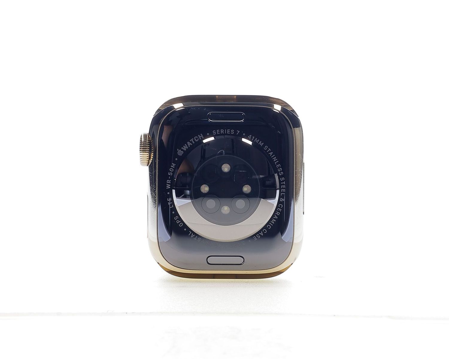 Apple Watch Series 7 2021, GPS + Cellular, Stainless Steel 41mm Gold - Като нов