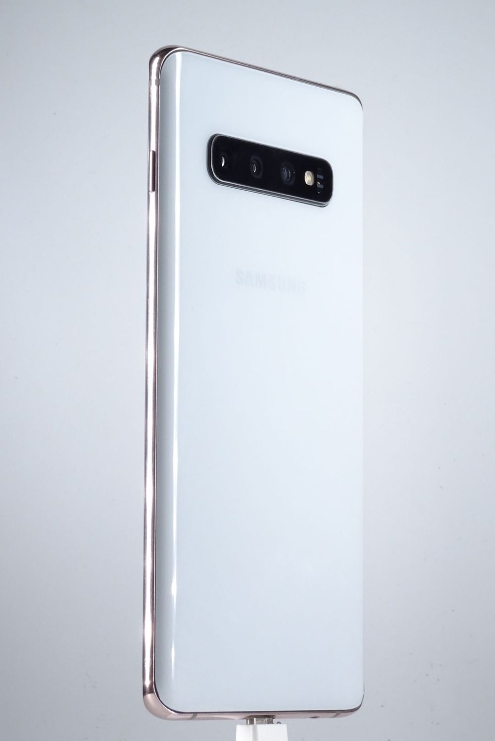 Мобилен телефон Samsung, Galaxy S10 Plus Dual Sim, 128 GB, Ceramic White,  Като нов