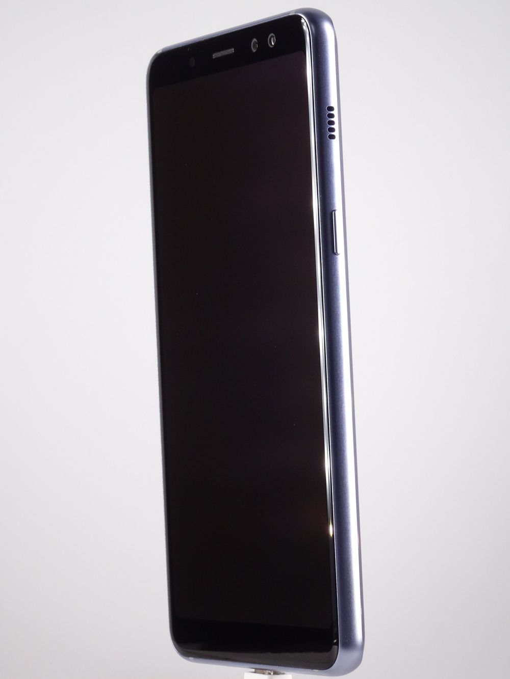 <span class="sep">telefon mobil</span> <span class="title-brand">Samsung</span><br /> Galaxy A8 (2018) Dual Sim<span class='d-none d-lg-inline'>,</span> <span>Orchid Gray, 64 GB,  Excelent</span>