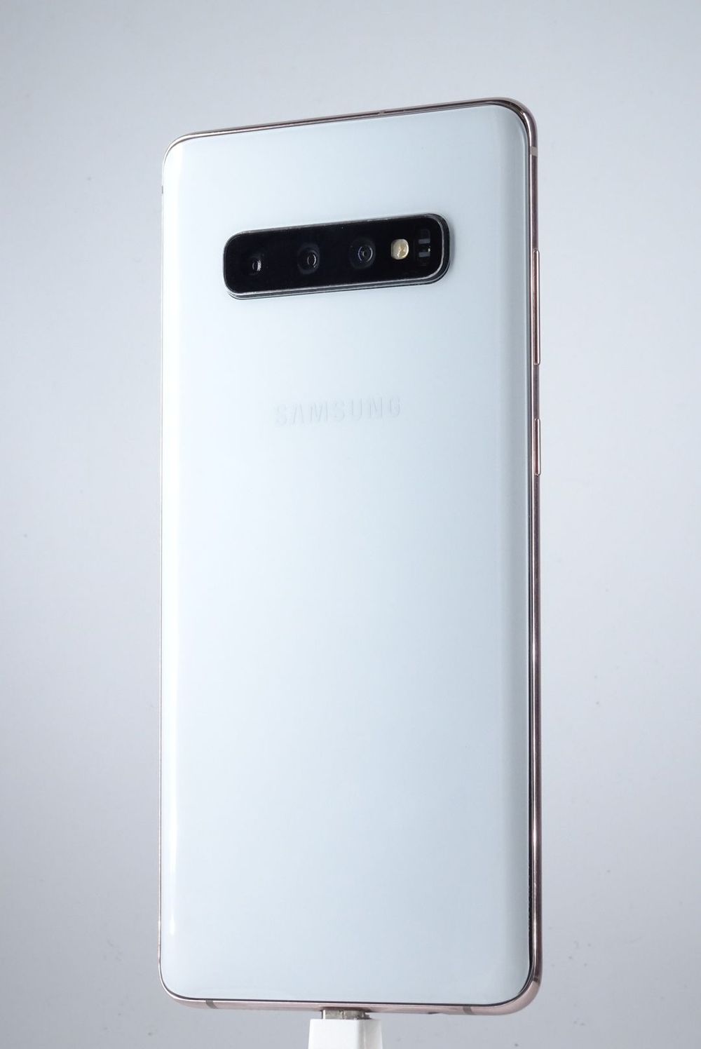 Мобилен телефон Samsung, Galaxy S10 Plus Dual Sim, 128 GB, Ceramic White,  Като нов